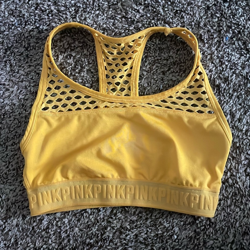 Victoria’s Secret Pink Ultimate sports bra in yellow